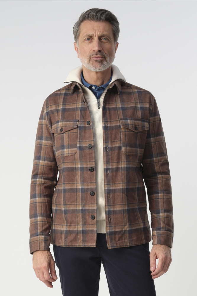 OVERSHIRT WALKER 099124 002 8005 BRUIN GROTE RUIT